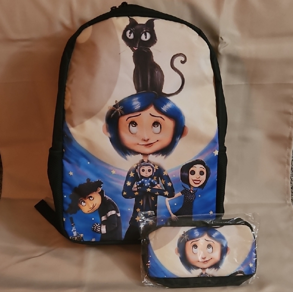 Coraline Backpack and Pouch Set